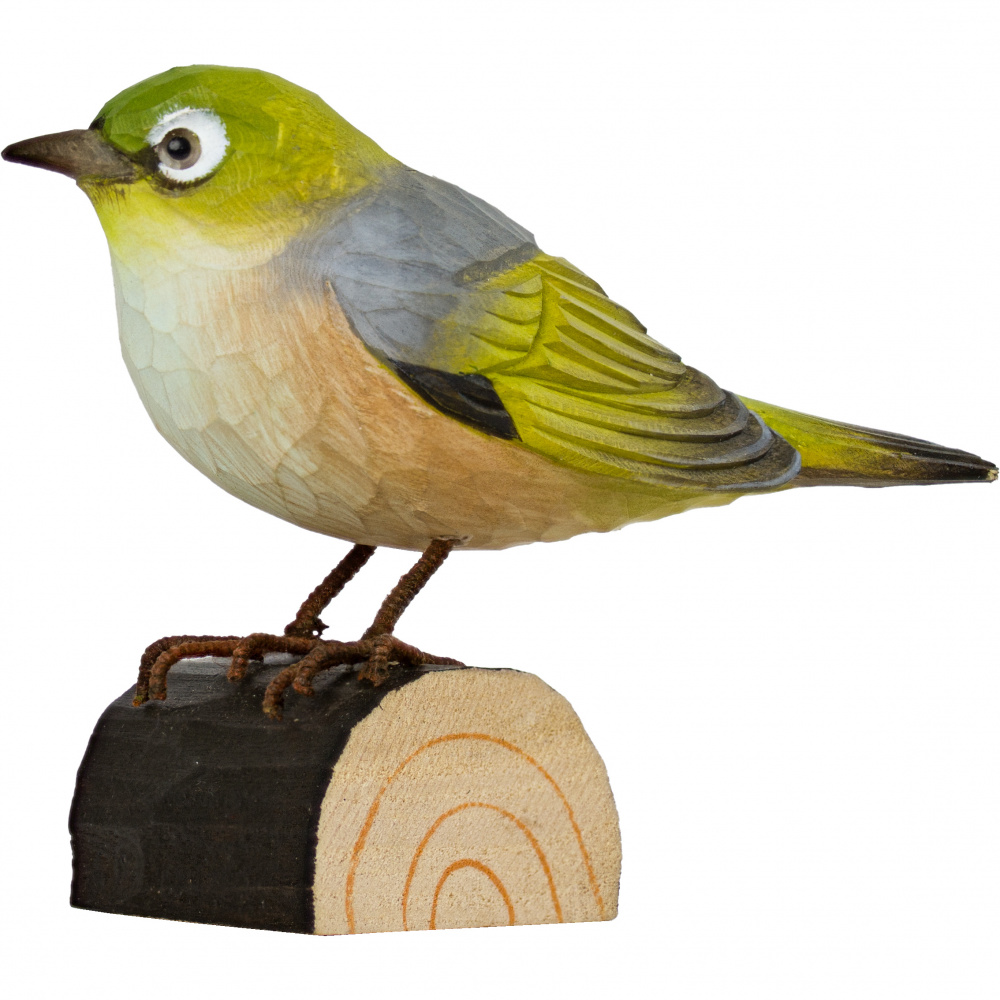 Wildlife Garden wooden bird - white-eye - Image 2