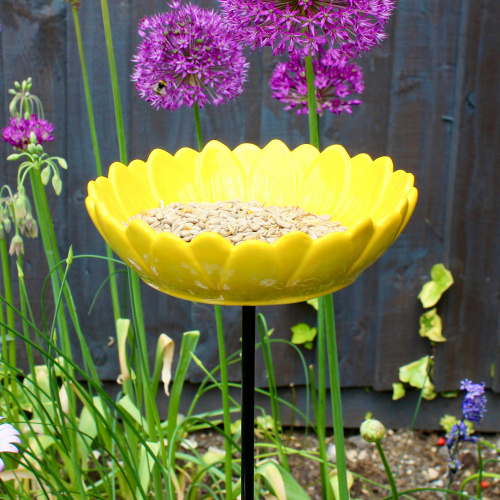 Wildlife World Futterbrett aus Keramik - Sonnenblume