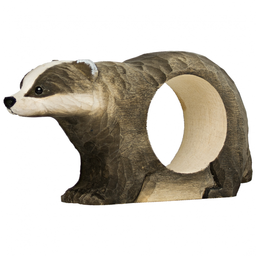 Wildlife Garden napkin ring - badger - Image 4