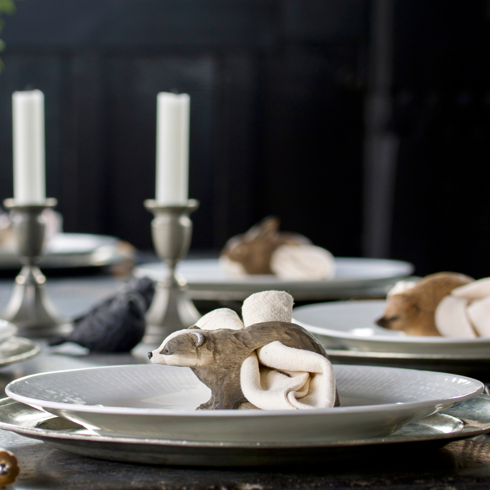 Wildlife Garden napkin ring - badger - Image 2