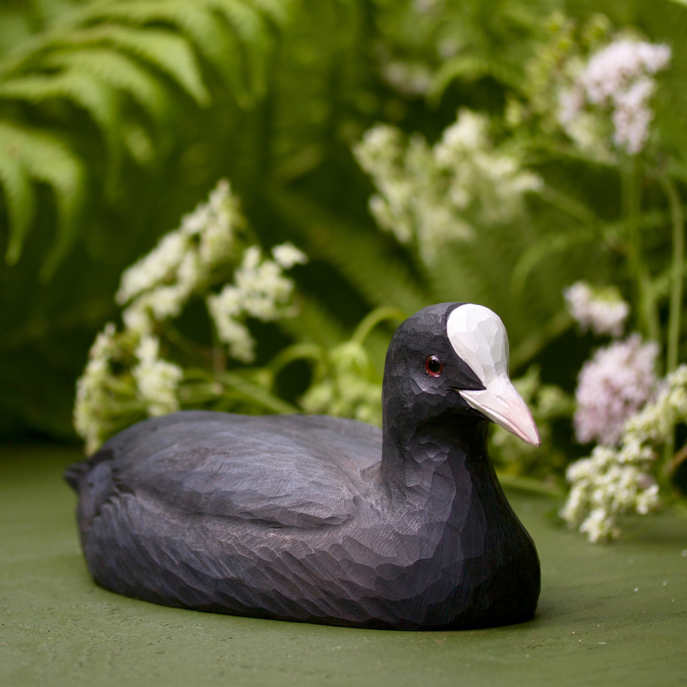 Oiseau en bois Wildlife Garden - foulque macroule - Image 2