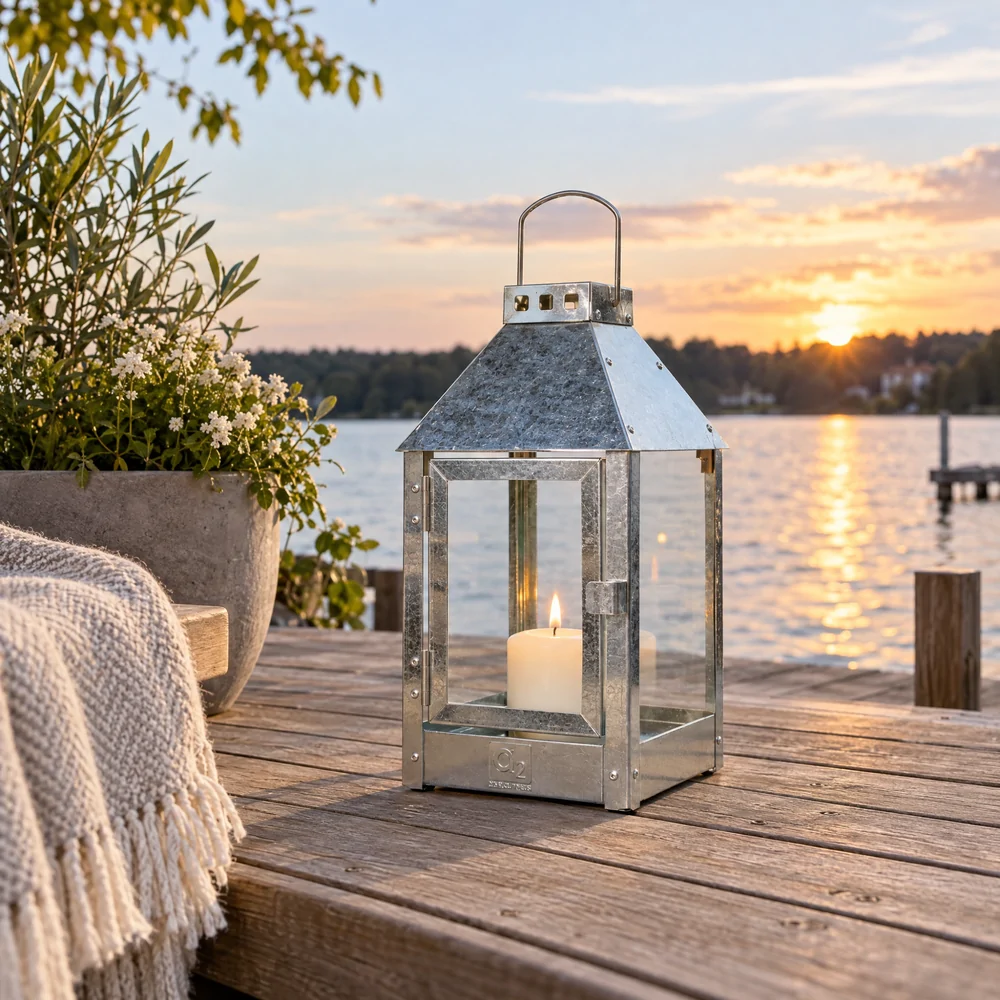 A2 Living lanterne i stål, galvaniseret - 33 cm - Billede 4