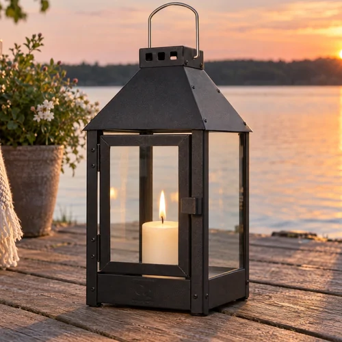 A2 Living lanterne i stål, sort - 33 cm