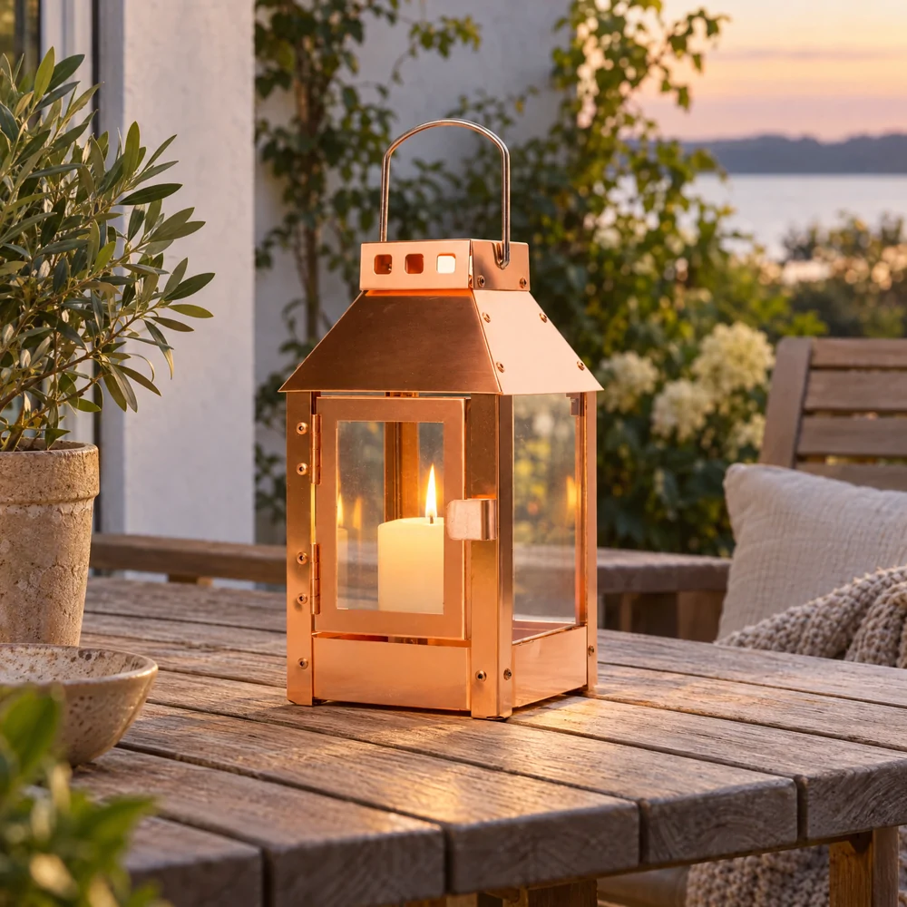 Lanterne A2 Living en cuivre véritable - 25 cm - Image 2
