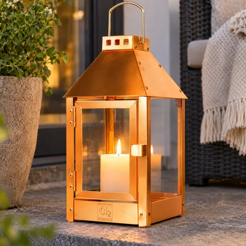 Lanterne A2 Living en cuivre véritable - 33 cm