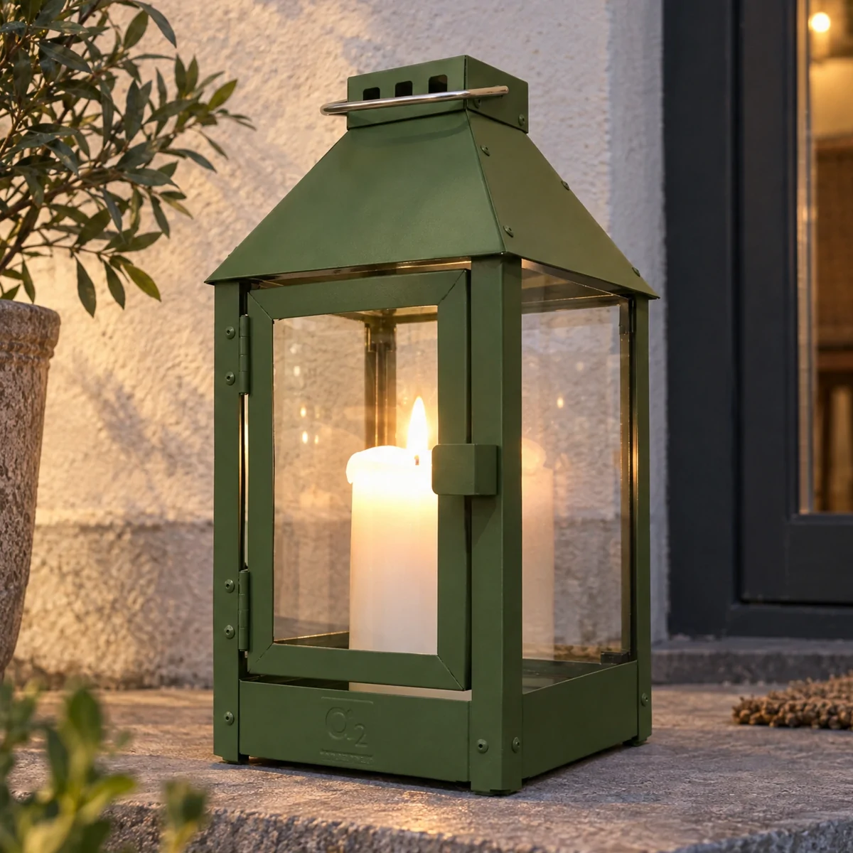 A2 Living lykta i stål, olivgrön - 33 cm
