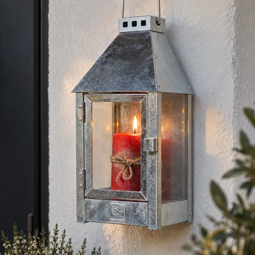 A2 Living væglanterne, galvaniseret - 36 cm